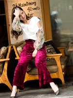 ベロアパンツ[DRESS/ドレス]/ワイン