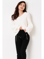 オーバーファンシーヤーンニット/WHITE