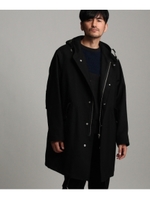 ツイルフーテッドモッズコート/ブラック(019)