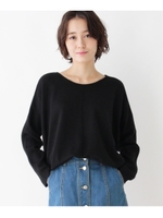 切り替えデザインチュニック/ブラック(019)