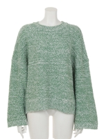 リングループMIXニットPO/柄GRN