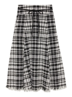 チェックフレアスカート/BLK