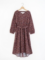 ネルヴィンテージ花柄ワンピース/アイボリー柄