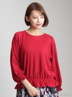 プレミアウォームシャーリングカットソー/レッド