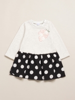 BABY ぶどうアップリケ付ドットスカートOP/ライトグレ-