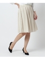 【WEB限定サイズ】美脚プリーツスカート/ライトベージュ(051)