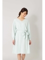 ウエストリボンニットワンピース/ライトグリーン(130)