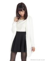 フェザーロングカーデ/ブラック