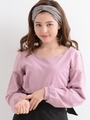 【WEB限定価格】ショルダーシアースカラッププルオーバー/ピンク