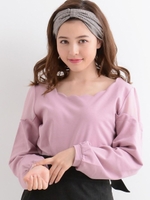 【WEB限定価格】ショルダーシアースカラッププルオーバー/ピンク