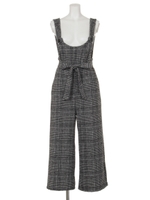 【chille anap】グレンチェックオールインワン/BK