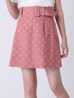 【sw】リトルフラワー刺繍ミニスカート/PNK