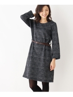 裏起毛チェック柄ワンピース/ライトベージュ(251)