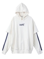 【WEB限定】LAYERED LOOK SWEAT HOODIE EC/ホワイト