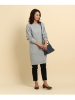 ケーブルニットワンピース/ベージュ(052)