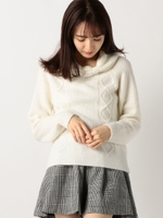 リボンネックキラフワニット/シロ