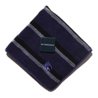 2014/15AW 新作 新品 バーバリー ストライプ タオルハンカチ 34157 青 メンズ ネイビー