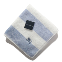 2015SS 新作 新品 バーバリー BURBERRY ハンカチ ホワイト×水色 ボーダー系 d-000201 メンズ レディース