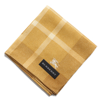 2015SS 新作 新品 バーバリー チェックハンカチ イエロー系 d-000701 メンズ レディース