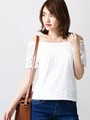 WEGO/2WAYオフショルレースTシャツ