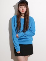 WEGO/カラー裏毛プルオーバースウェット