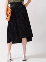 WEGO/クラッシュベロアミディスカート