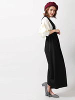 WEGO/サイドリボンVネックサロペット