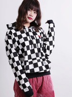 WEGO/チェッカープリントパーカー