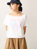 WEGO/ネオンプリントオフショルTシャツ