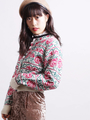 WEGO/フラワーショートカーディガン