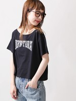 WEGO/ペイズリーロゴオフショルTシャツ