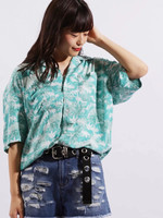 WEGO/リゾートオープンカラーシャツ