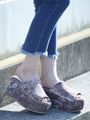 WEGO/厚底クラッシュベロアサンダル