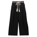 【56%OFF】【LIEN】コードベルトつき裾サイドスリット入りパンツ