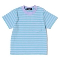 【50%OFF】バックロゴ入りボーダー柄Tシャツ