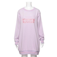 【50%OFF】ラインリブロゴ入り裏毛ワンピース