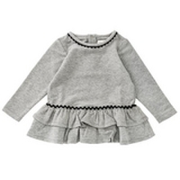 【50%OFF】【ベビー向け】ぺプラムスウェット長袖トレーナー