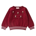 【50%OFF】【ベビー向け】ローズモチーフ長袖ニット