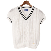 【新品】 Vネックセーター 38 バーバリーブルーレーベル 49109 BURBERRY BLUE LABEL ホワイト系 レディース
