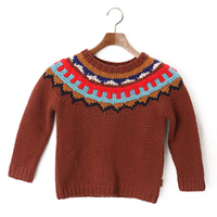 【新品】 かぎ編みニット 6Y バーバリーチルドレン 49304 BURBERRY CHILDREN ブラウン系 ボーイズ