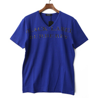 【新品】 カットソー（Vネック） 2 バーバリーブラックレーベル 49895 BURBERRY BLACK LABEL ネイビー系 メンズ