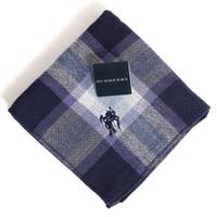 【新品】 ガーゼタオルハンカチ　チェック  バーバリーロンドン 67419 BURBERRY LONDON ネイビー レディース