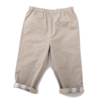 【新品】 チェックパンツ（リバーシブル） 12M バーバリー 46316 BURBERRY ベージュ系×グレー系 ボーイズ