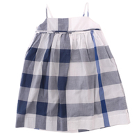 【新品】 チェックワンピース  バーバリー 46984 BURBERRY ネイビー系×グレー系 ガールズ