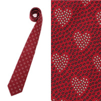 【新品】 ネクタイ（ハート柄）  バーバリーロンドン y-000713 BURBERRY LONDON レッド系 メンズ