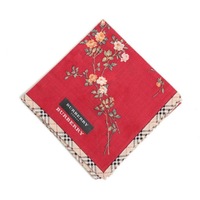 【新品】 ハンカチ 花柄  バーバリー 71566 BURBERRY レッド メンズ