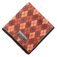 【新品】 ハンカチ　アーガイル  バーバリーロンドン 69198 BURBERRY LONDON オレンジ レディース