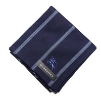 【新品】 ハンカチ　ストライプ  バーバリーロンドン 69000 BURBERRY LONDON ネイビー レディース