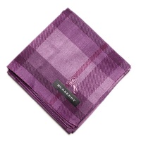 【新品】 ハンカチ　チェック  バーバリーロンドン 68982 BURBERRY LONDON パープル レディース