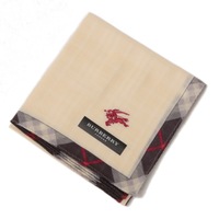 【新品】 ハンカチ　フチチェック  バーバリーロンドン 69300 BURBERRY LONDON ベージュ レディース